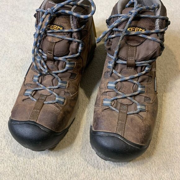 Keen Men\'s Brown and Black Steel Toe Boots